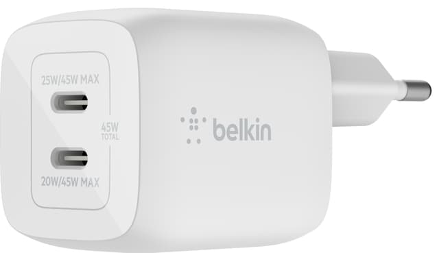 Belkin 45W Dual USB-C oplader
