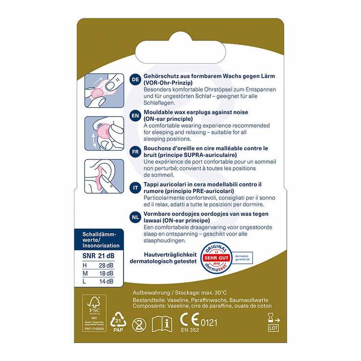 Ohropax Classic Wachs Vor-Ohr Stöpsel, 20 St