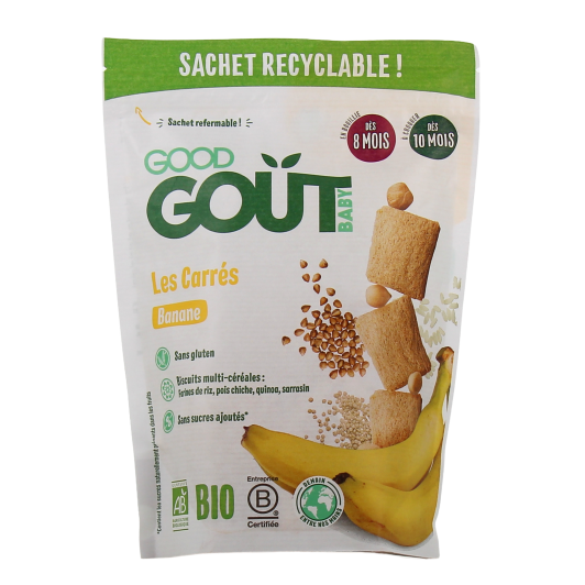 Good Goût Les Carrés dès 8 mois - Biscuits Bébé Bio