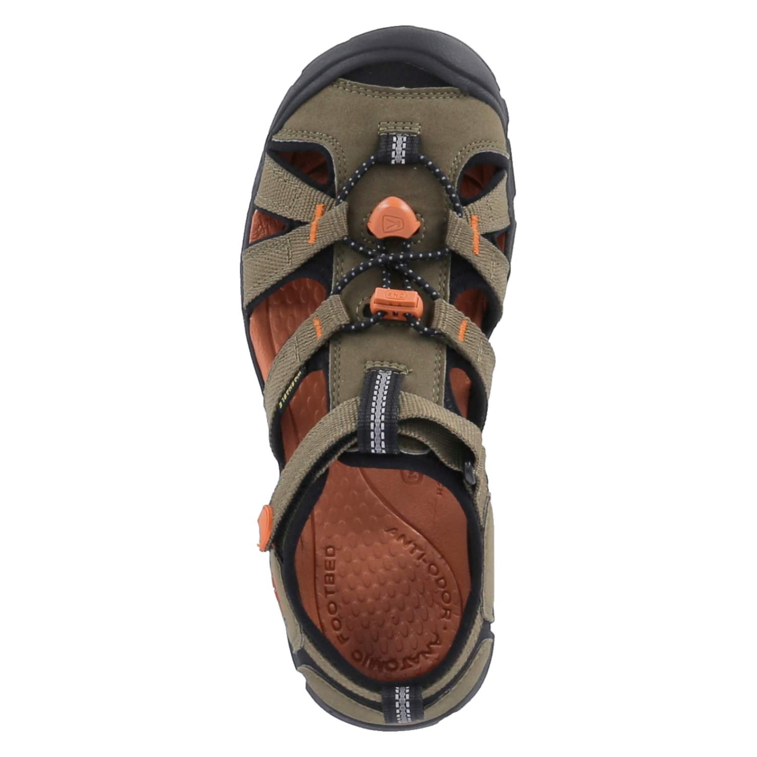 Keen Outdoorsandalen SEACAMP II CNX - dark olive/gold flame