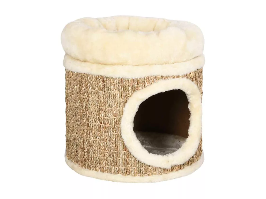 Maison pour chat avec coussin de luxe 33 cm Herbiers marins
