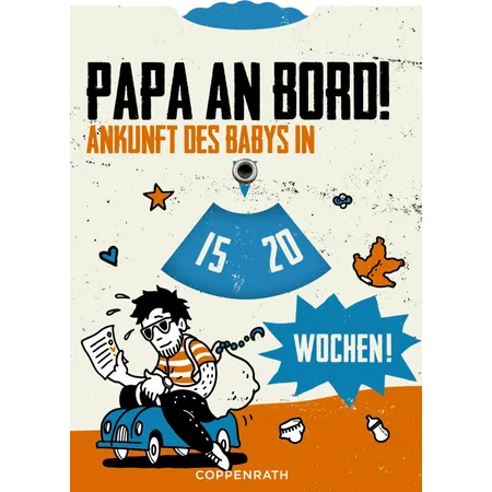 Coppenrath Verlag Parkscheibe Papa an Bord! - Ankunft des Babys in...Wochen!