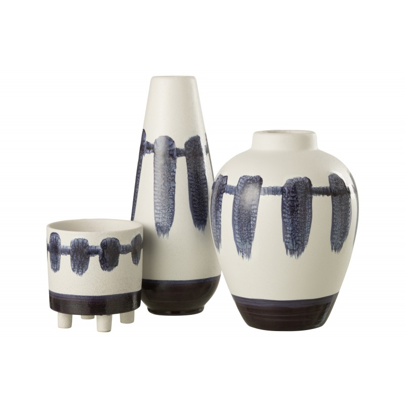 Vase haut avec peinture en céramique multicouleur 16x16x40 cm