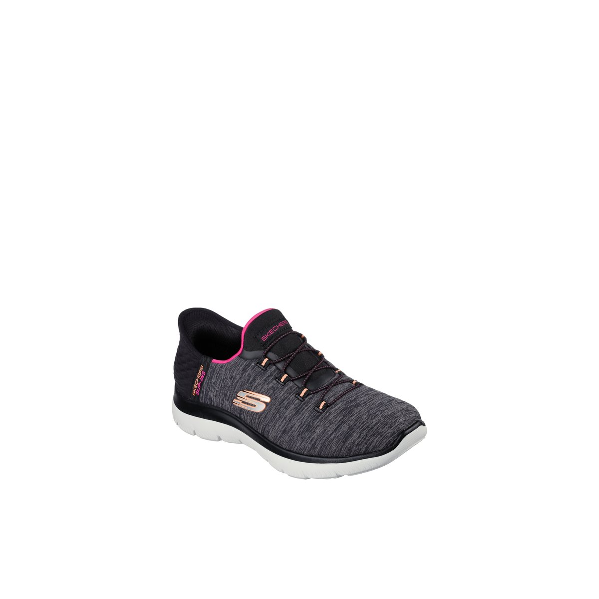 2X les points-Summits-l-Baskets - Talon plat - Noir Multi