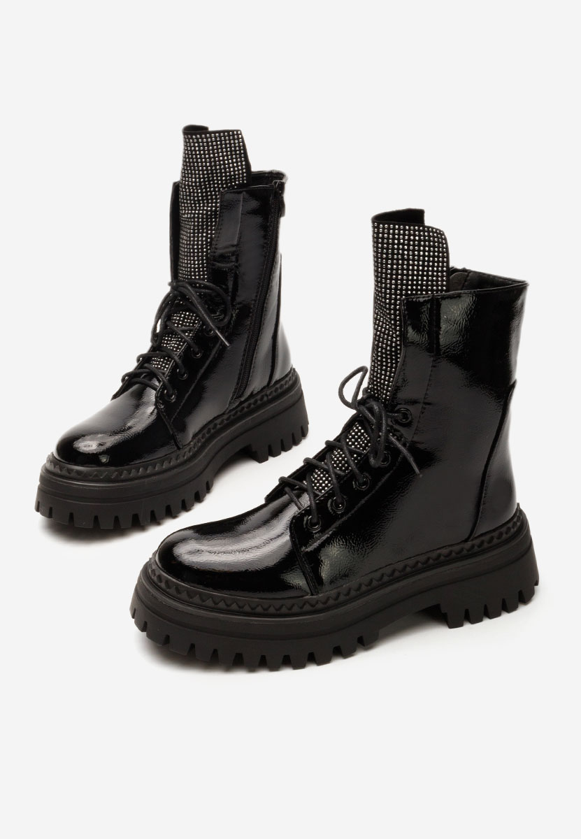 Bottines à lacets femme noirs Siennara