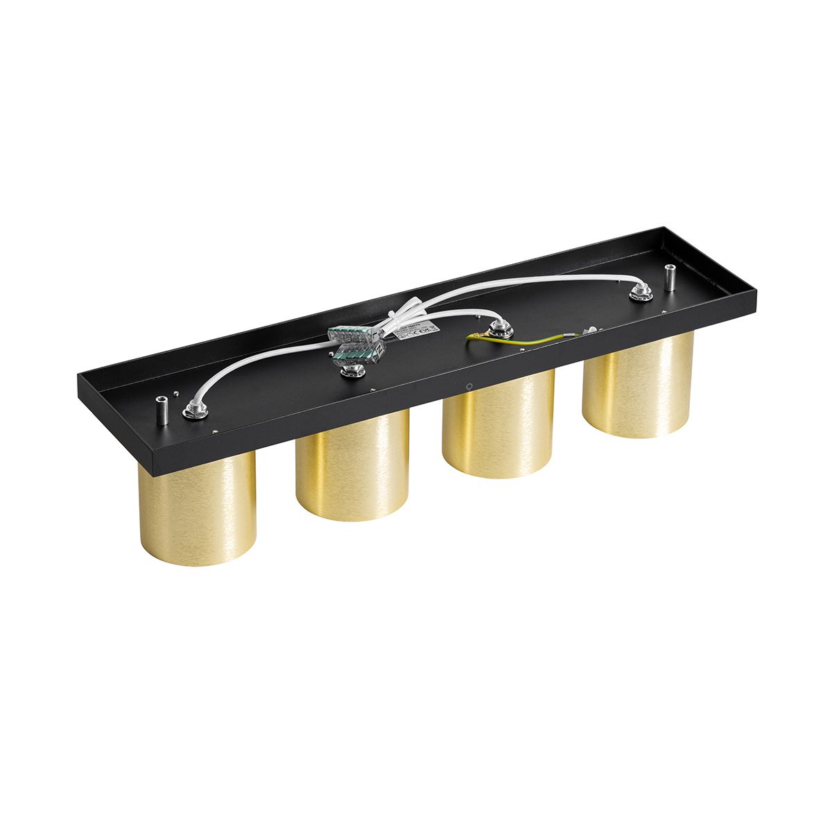 Moderne plafondspot zwart met goud 4-lichts - Tubo