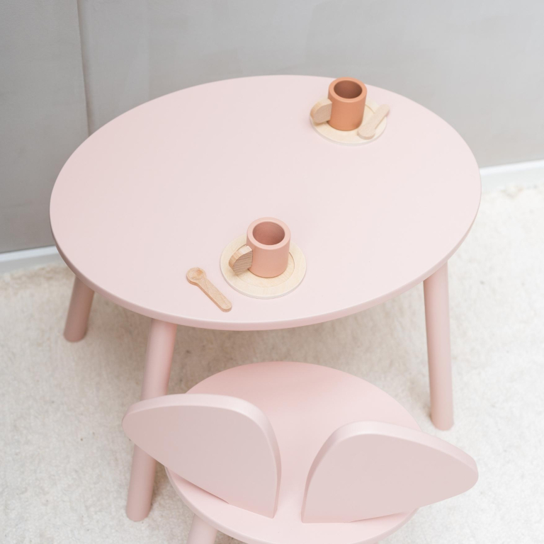 Nofred Mouse kinderstoel   kindertafel set berken