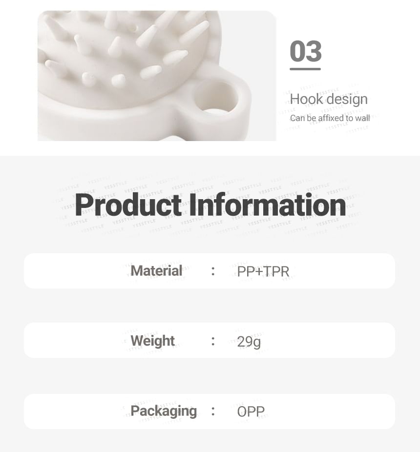 Home Simply - Siliconen Hoofdhuid Massager / Zelfklevende Haak / Set