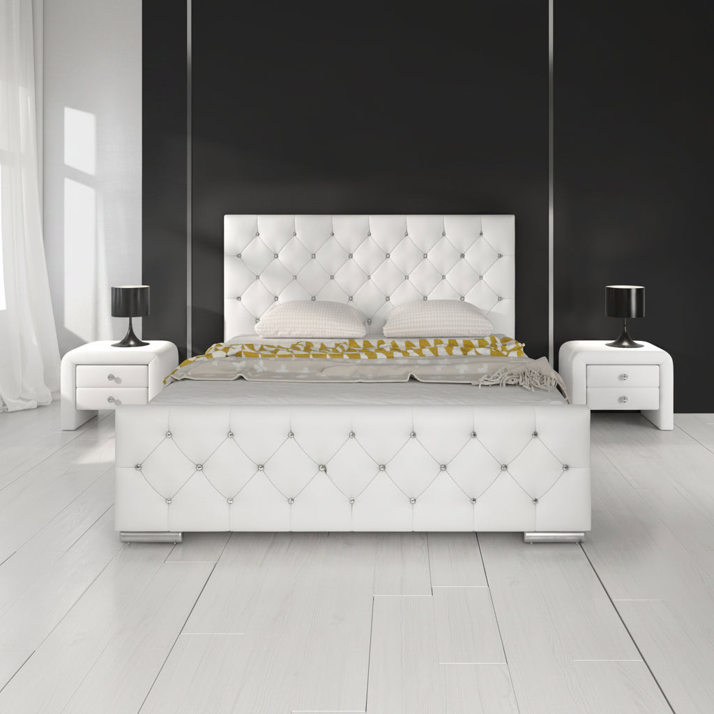 Aventura Diamond - Tweepersoonsbed - Wit - 140x200 cm