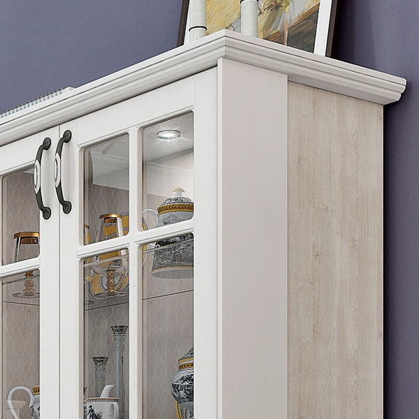 Home affaire Vitrine »Evergreen« UV lackiert, Tür mit Sicherheitsglas und Soft-Close-Funktion