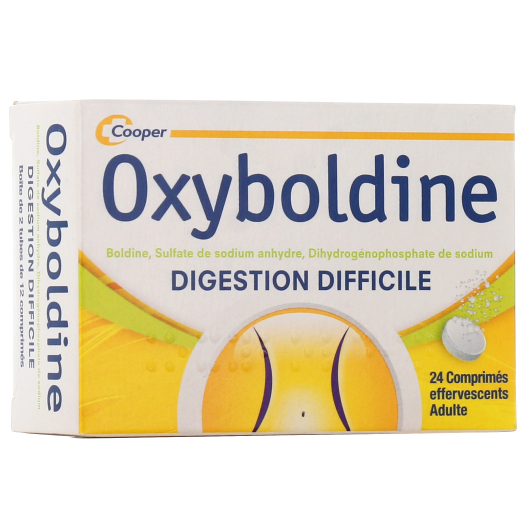 Oxyboldine Digestion Difficile - 24 comprimés effervescents