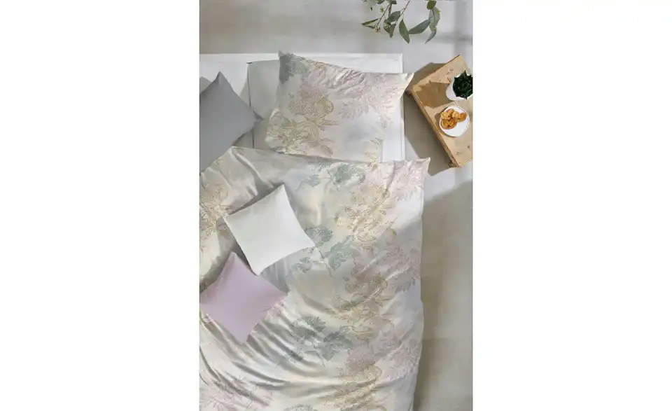 Biber Bettwäsche-Set Aprikose 220 cm 155 cm
