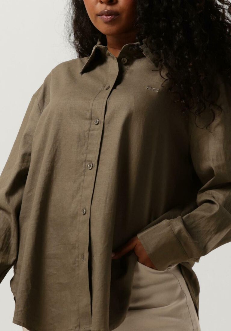 GESTUZ grijze gestuz blouse lizagz oz linen shirt