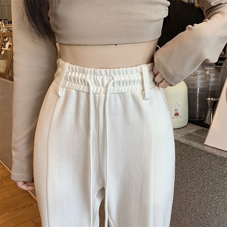 Horrysonie - Effen wijde broek met trekkoordtaille