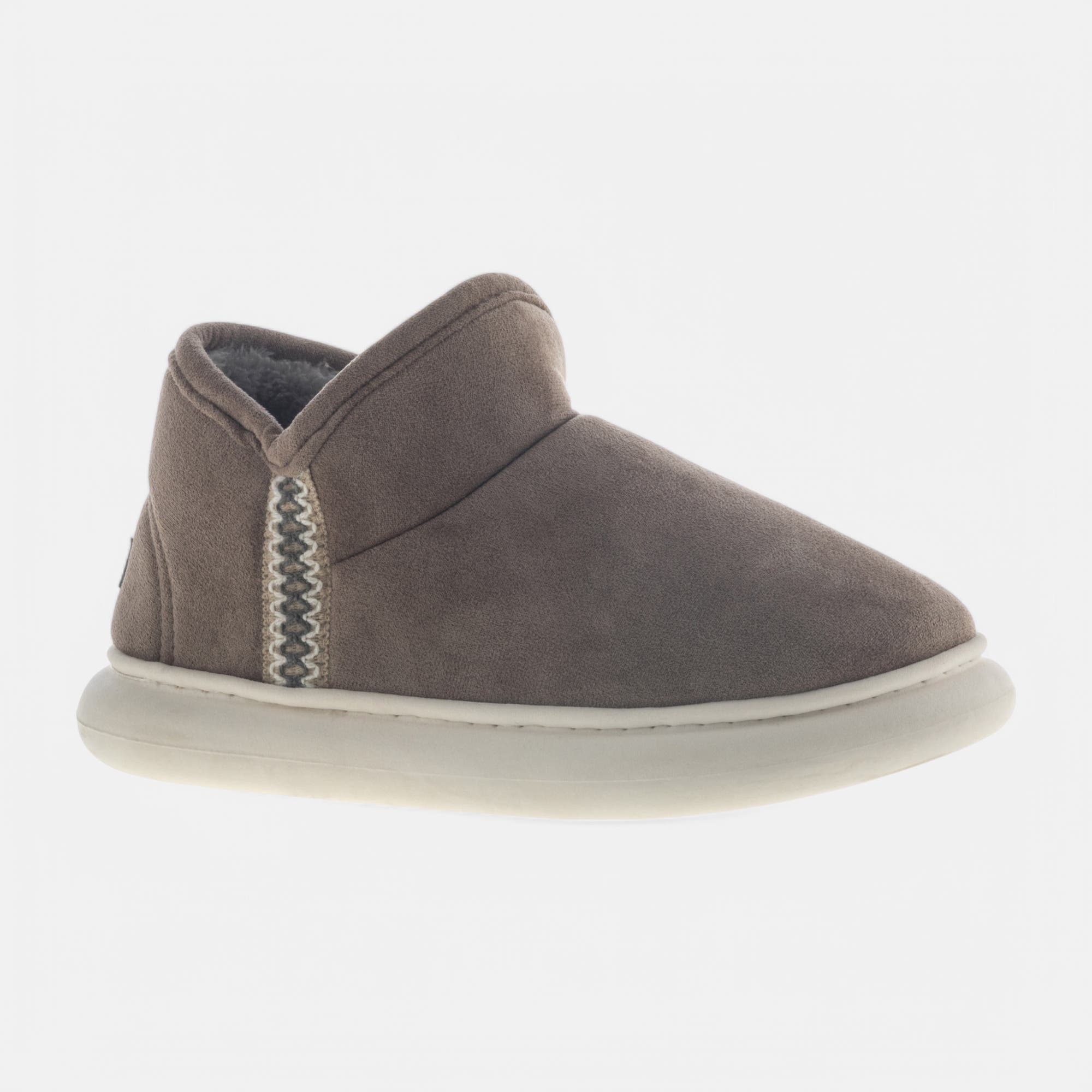 Pantoufles botillons Femme taupe