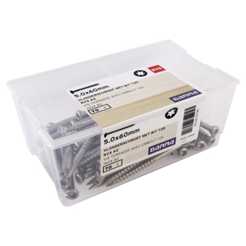 GAMMA vlonderschroef RVS 5.0x60 mm 70 stuks