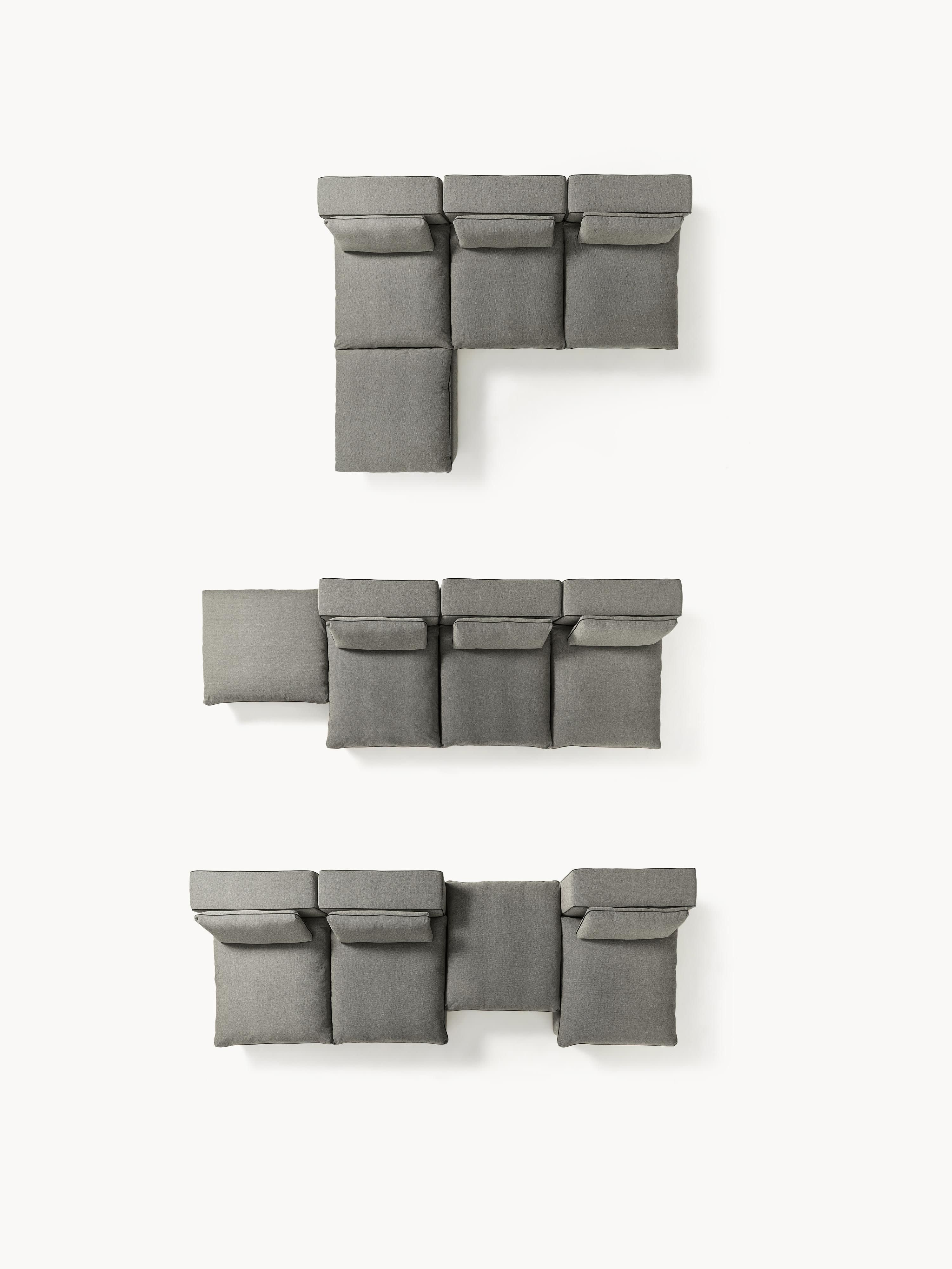 Modulaire XL bank Felix met poef (links/rechts)