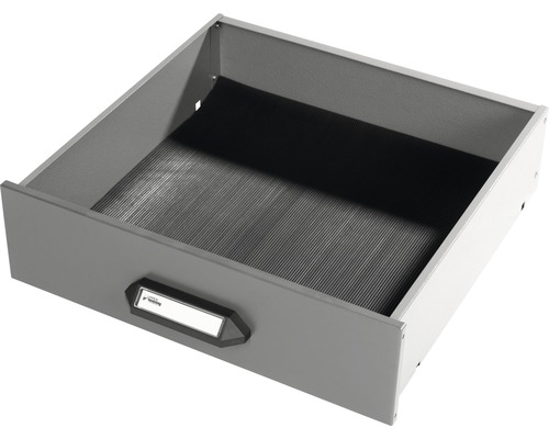 Lade inclusief ladegeleider Küpper gehamerd zilver 451x120x445 mm voor werkbank