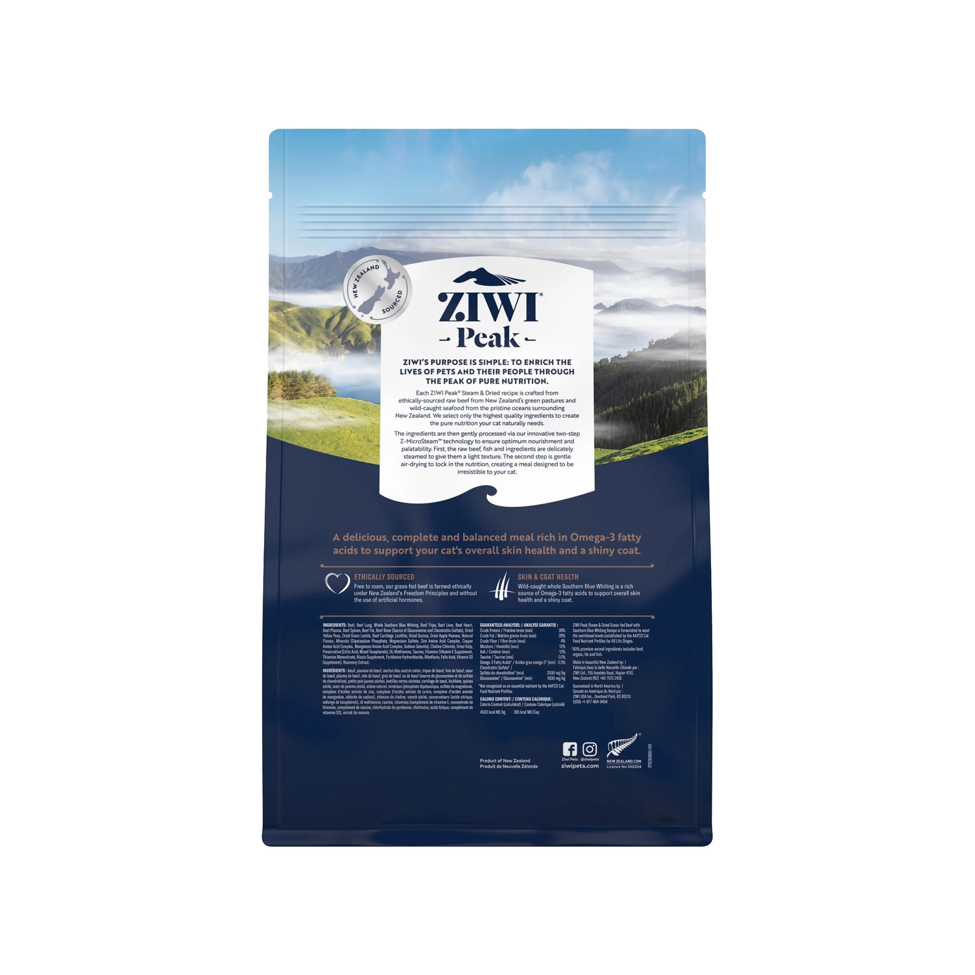 Ziwi Peak Steam & Dried kattenvoeding - Rund