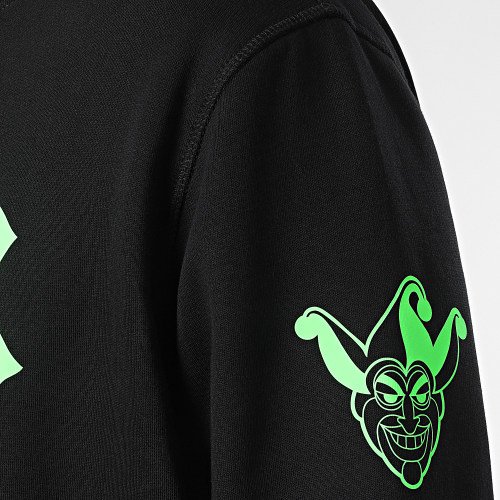 Sweat Crewneck Joker Noir Vert Fluo