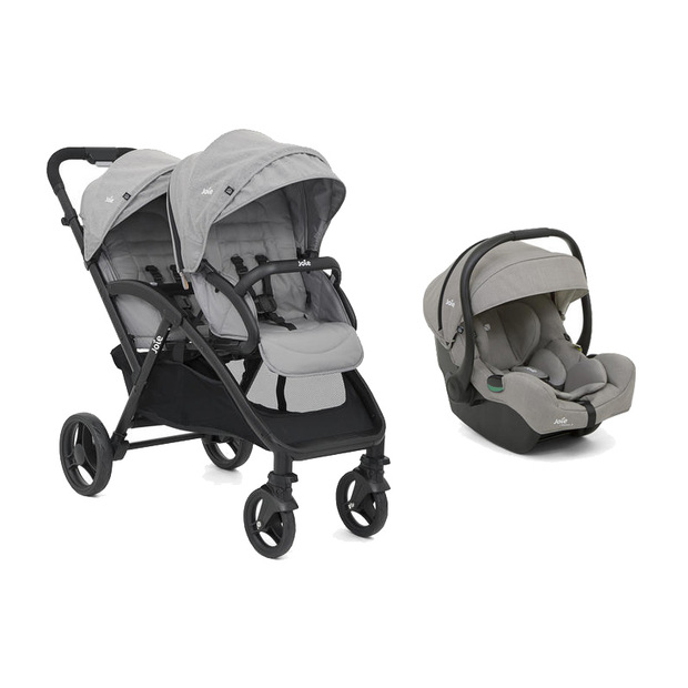 Poussette DUO EVALITE double + I-gemm 3 Pebble - JOIE