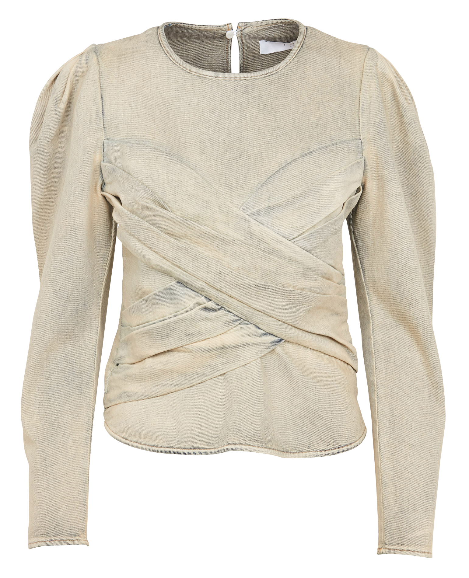 MARSON - Top col rond en jean | Bleu