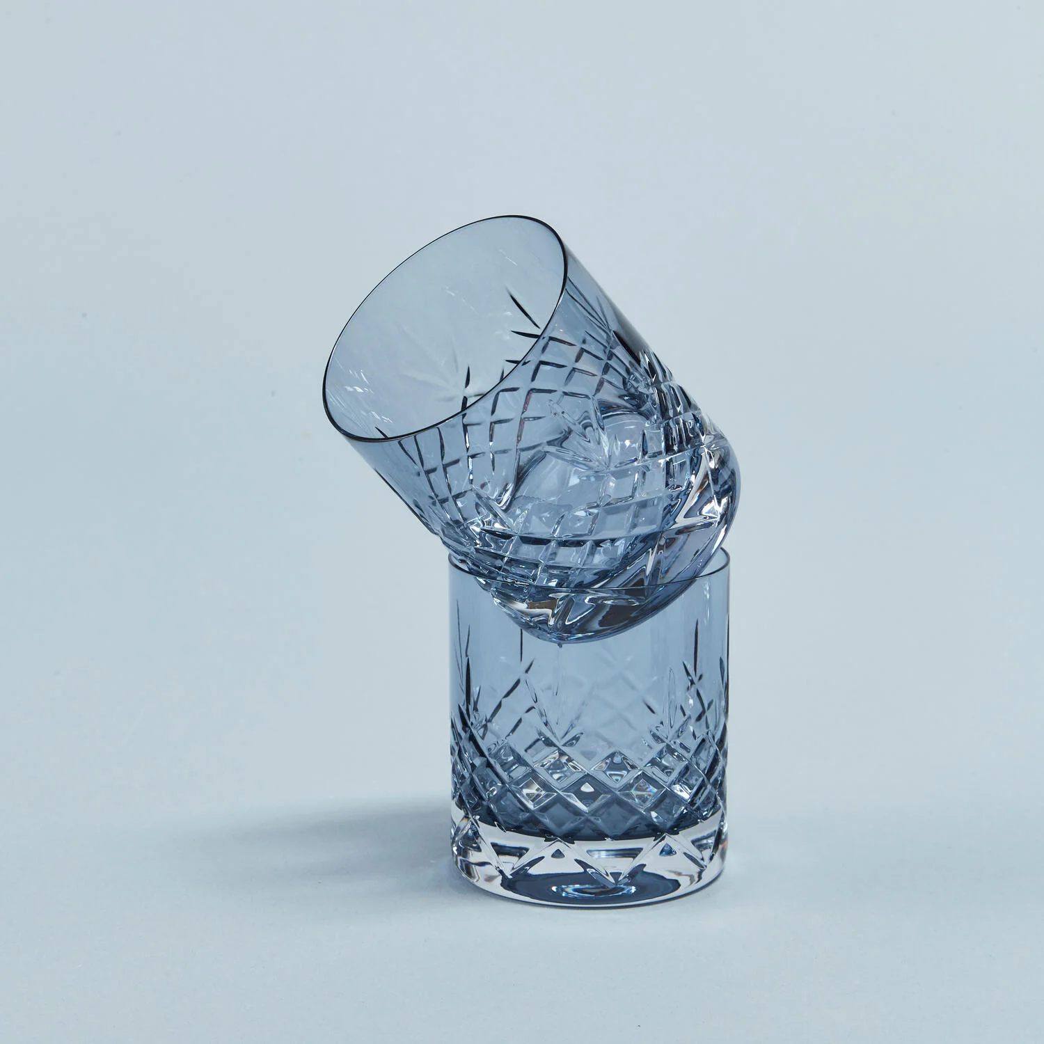 Frederik Bagger  Crispy Topaz Lowball vandglas, blå, 2 stk - 38 cl