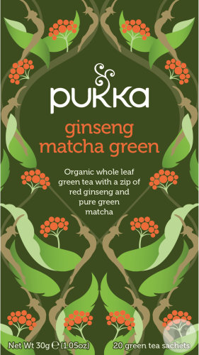 Pukka Herbs Infusion Biologique Thé Vert Matcha Ginseng 20 Sachets