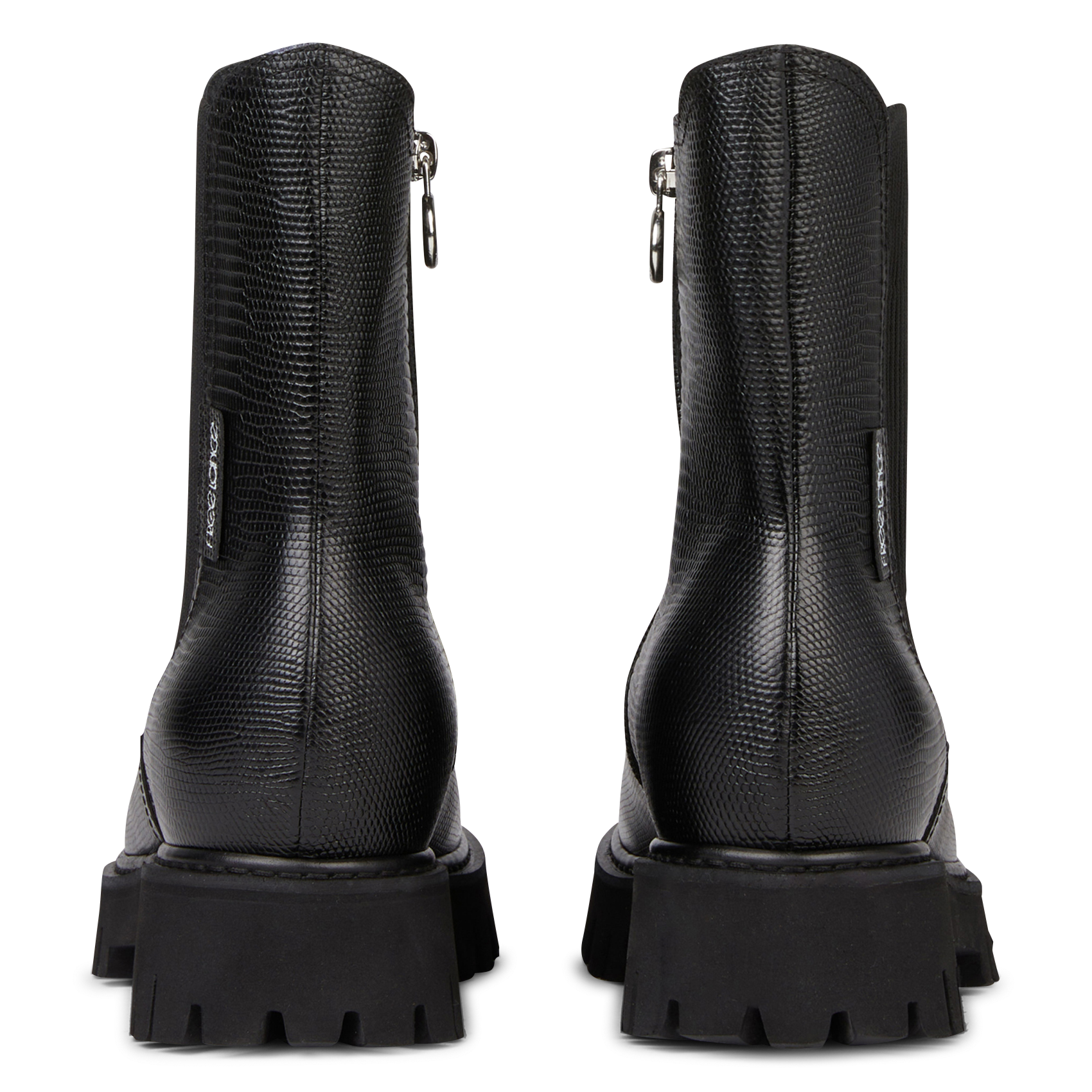 GEORGIA - Bottine Chelsea crantées en cuir grainé | Noir