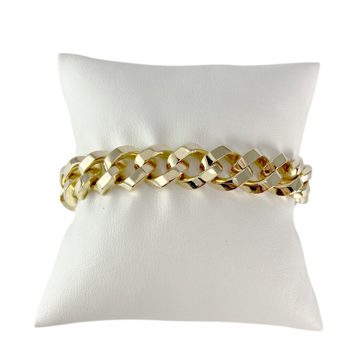 Bracelet d'occasion or 750 jaune maille gourmette 18 cm