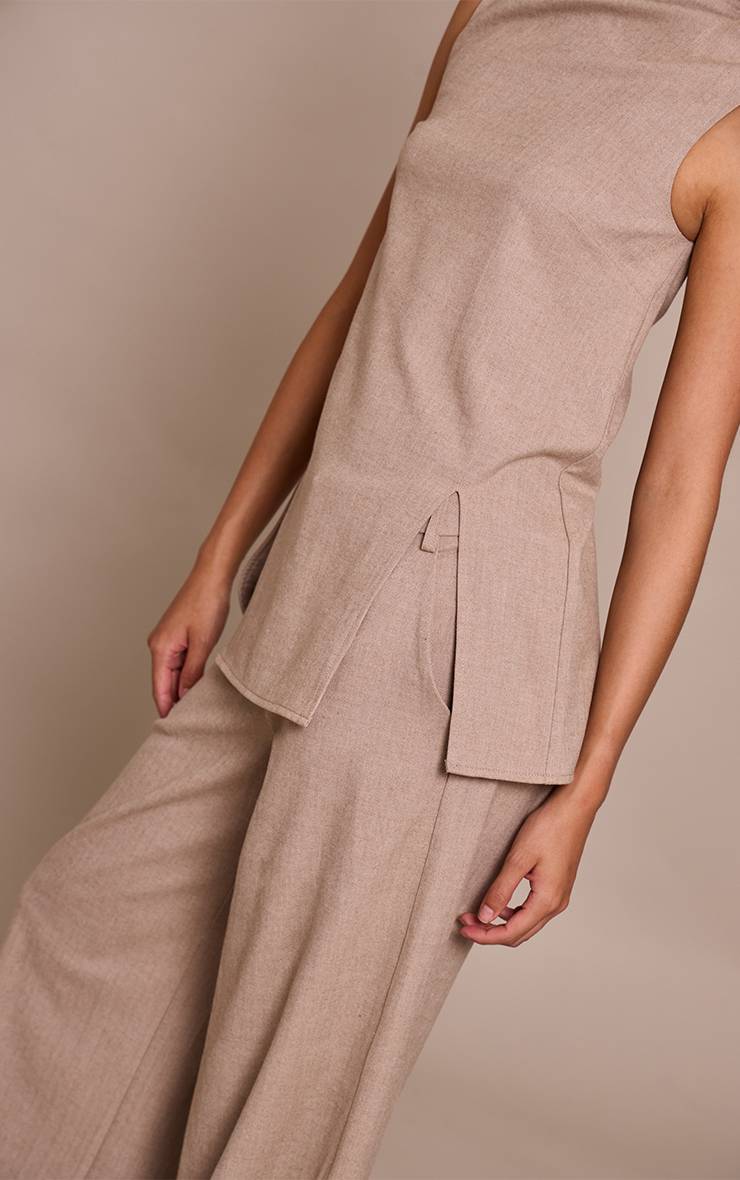 Gris Pierre Pantalon Tailleur Large