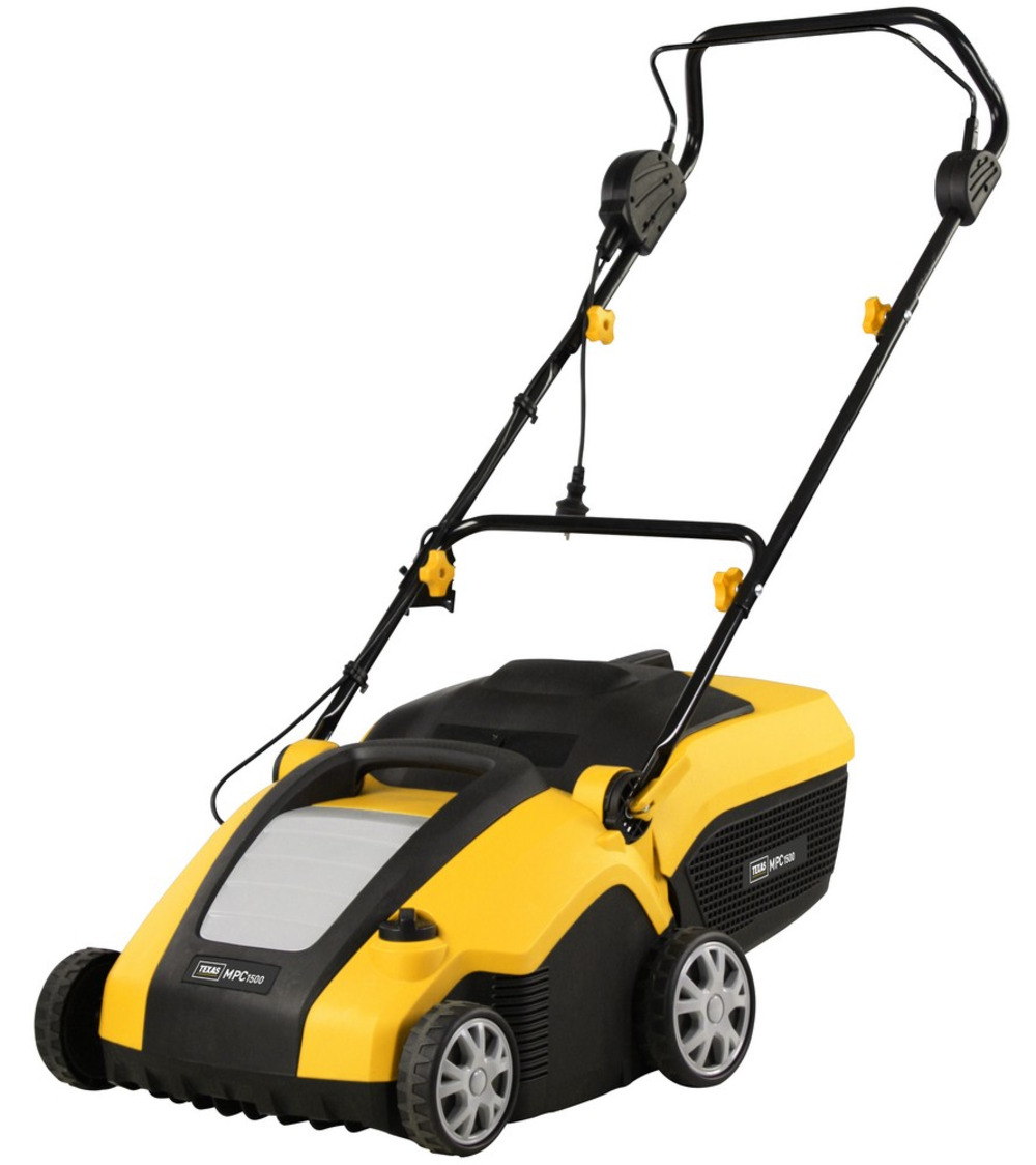 Scarificateur électrique 2 en 1 aérateur pelouse 1500w travail 32 cm 3 profondeurs travail texas mpc1500