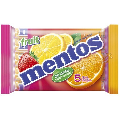 Mentos Fruit, 38 g, 5 Stück