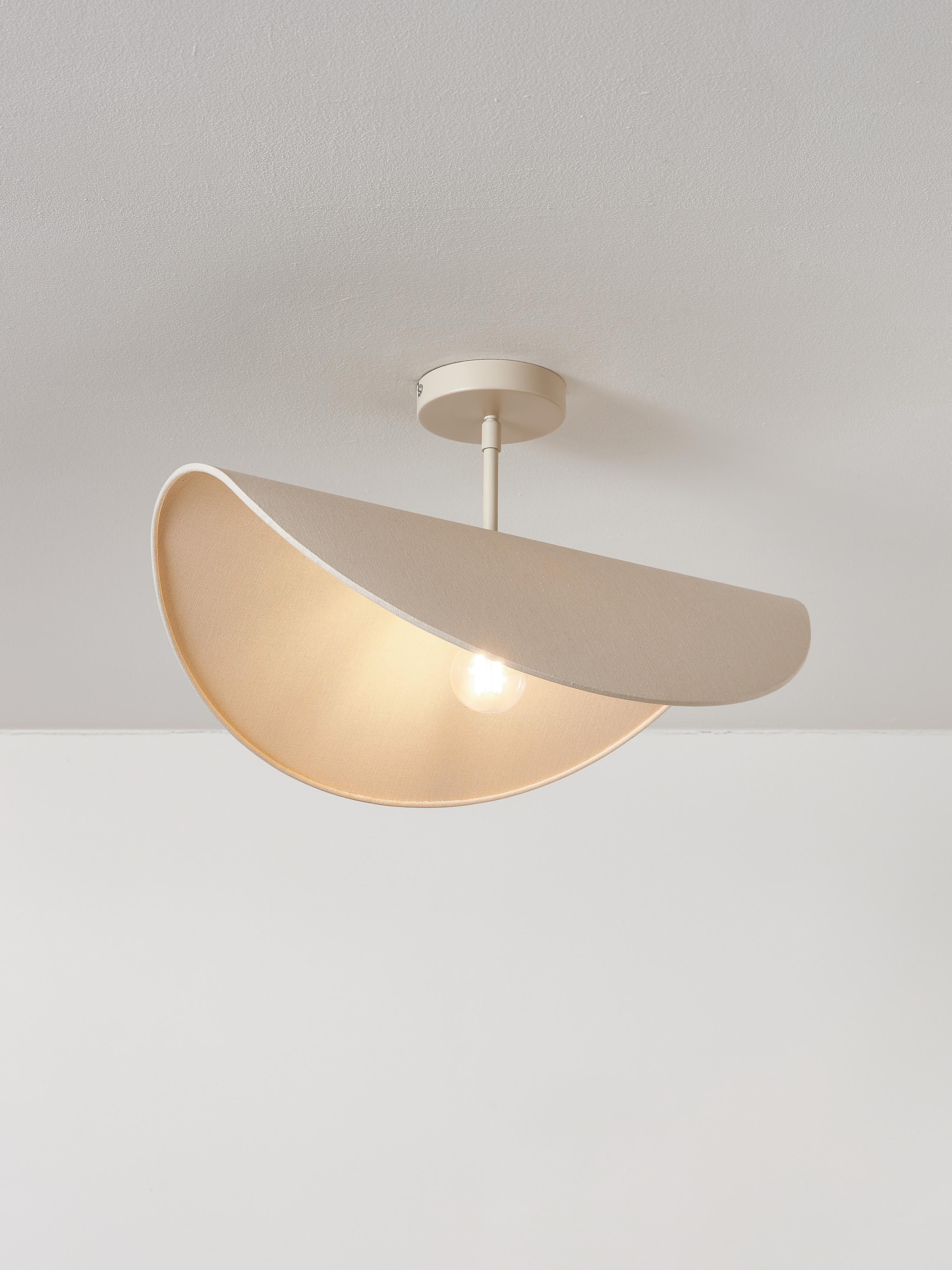 Design plafondlamp Kenzie van linnen
