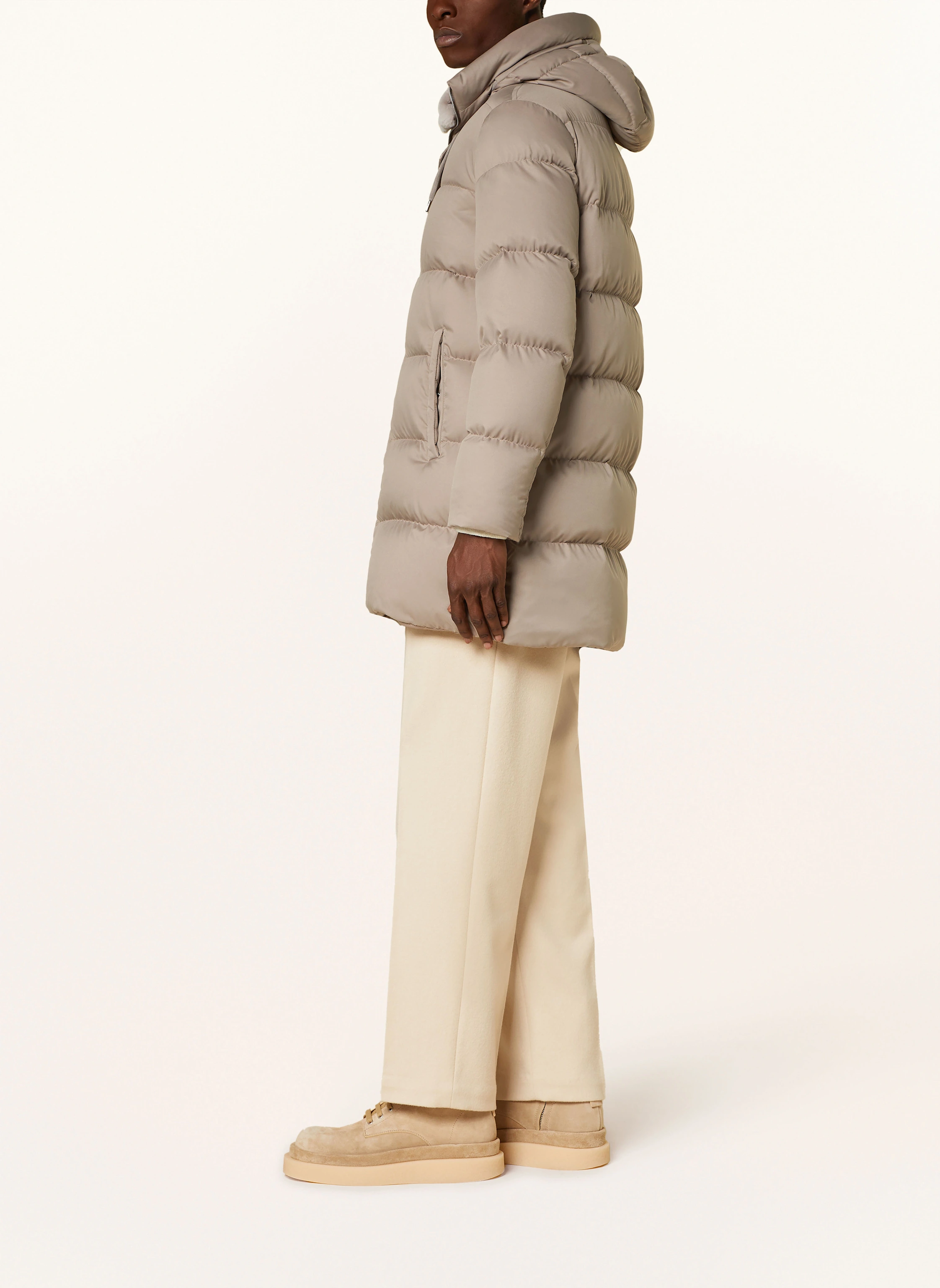 HERNO Daunenjacke mit abnehmbarem Kunstfell