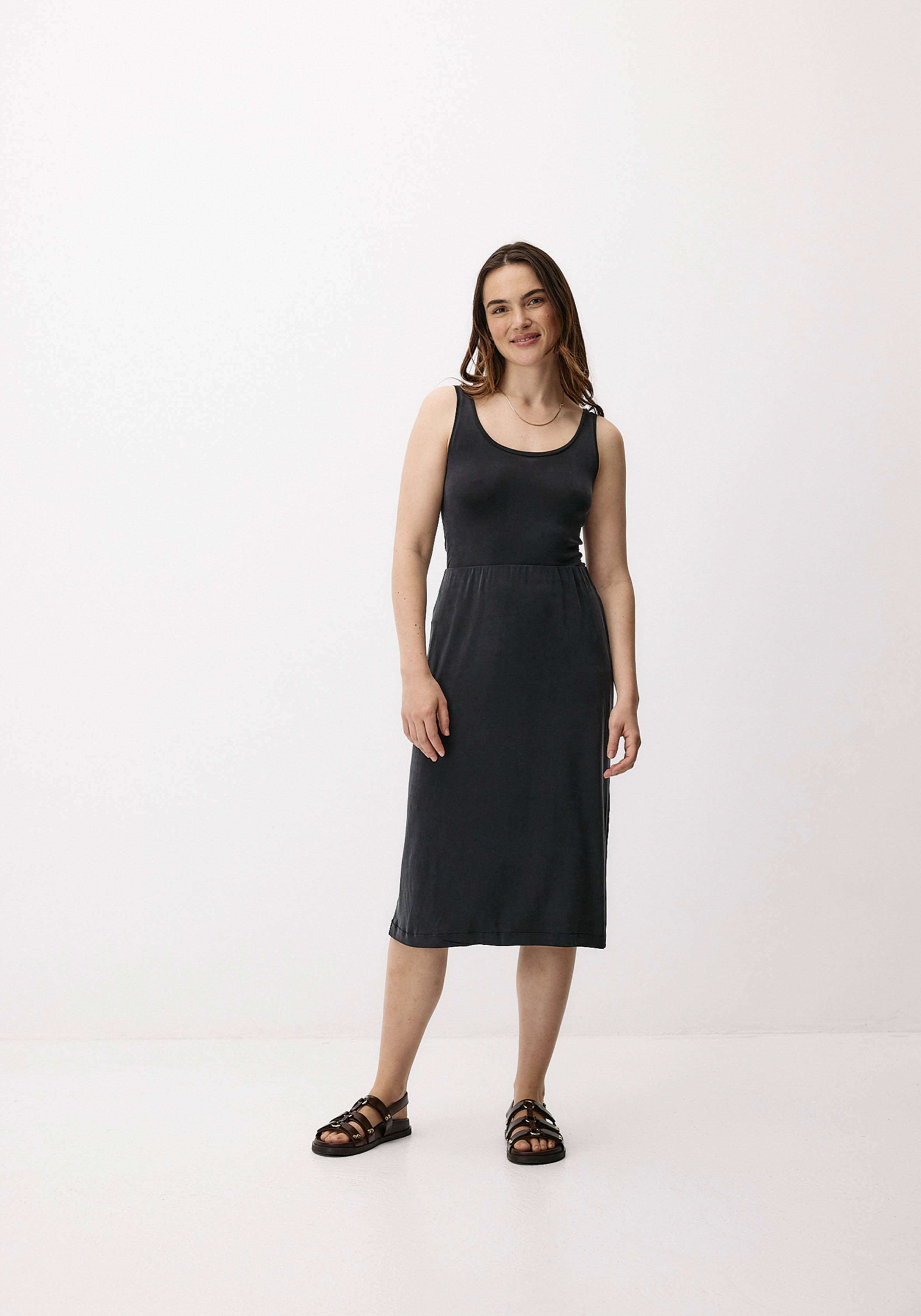 Moya Kala Rock Cupro Midi Skirt Graphite