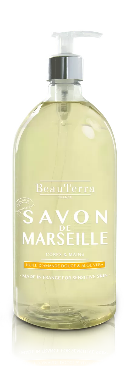 BeauTerra Marseille Liquid Soap Sweet Almond Oil - 300 ml.