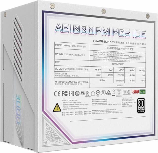 Gigabyte Aorus Elite P ICE 1.000W strømforsyning (sort)