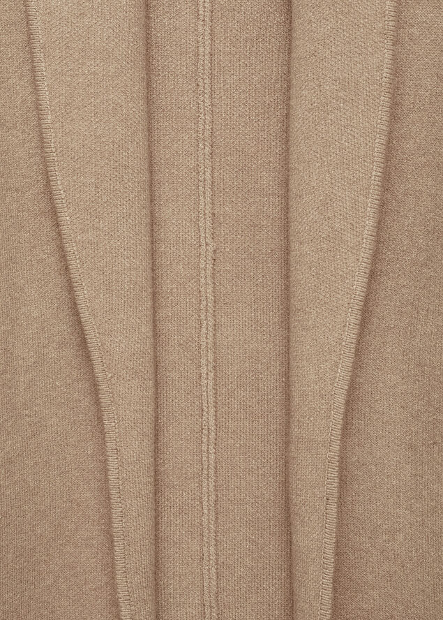 MANGO Oversized knitted coat with pockets Medium brown