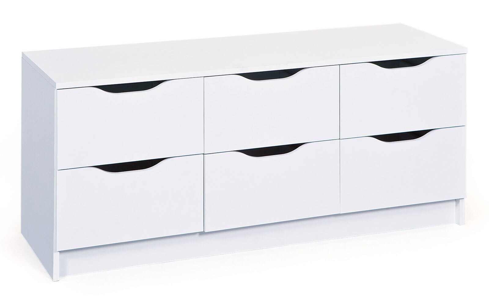 Kommode Noah 6-B 122 x 50 cm weiß
