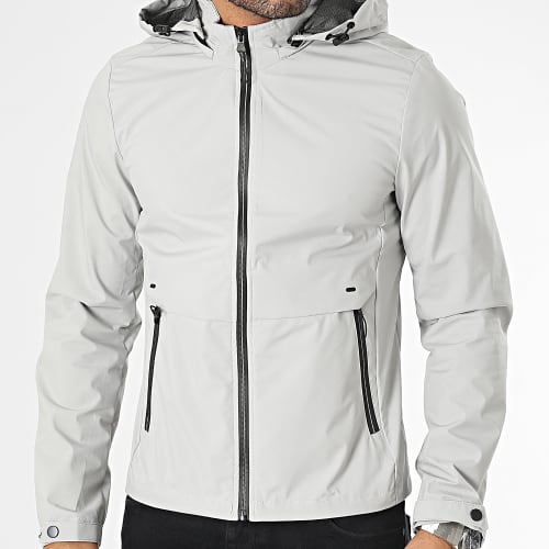 Veste Zippée Capuche Gris