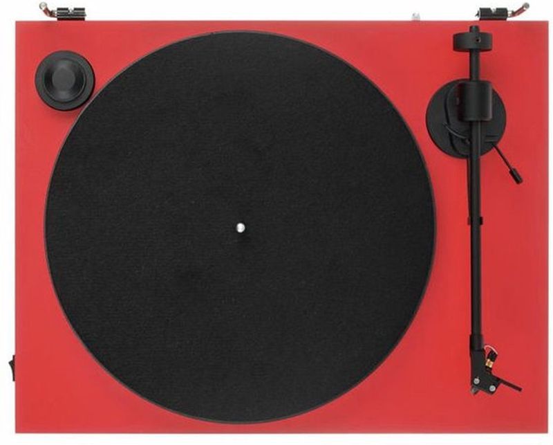 Pro-Ject Primary E - Hoogwaardige Platenspeler - Retro Vinylspeler - Rood