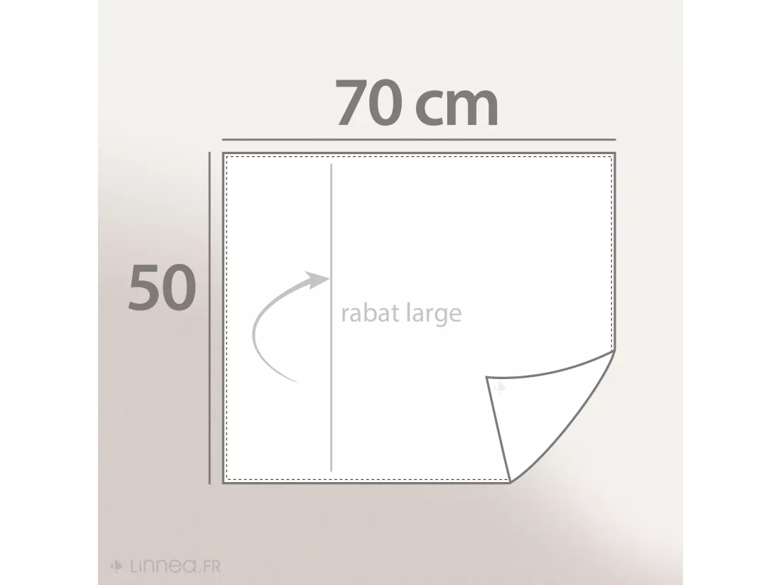Taie d'oreiller uni 50x70 cm 100% lin lavé SONATE gris Cendre