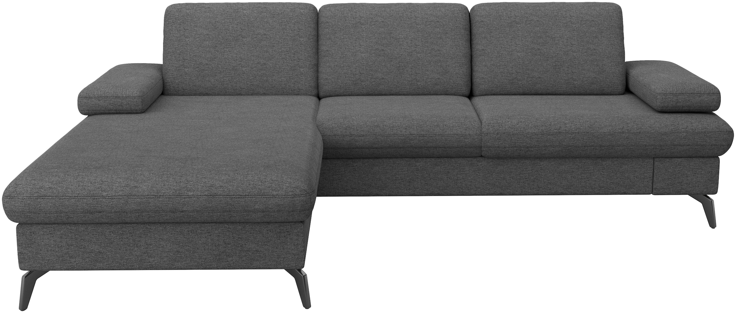 sit&more Ecksofa »Morris Jubi L-Form, B: 247 cm« mit Armteilfunktion & 1 Zierkissen, optional Bettfunktion