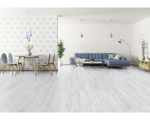 Vinylvloer CLIC55 Sunny White landelijke plank klikverbinding 1239 x 212 x 4,5 mm