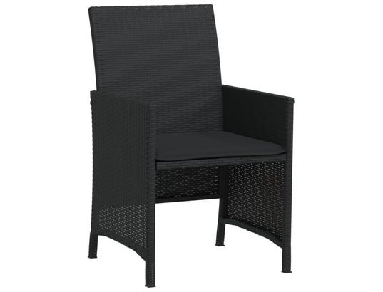 LES TENDANCES - Ensemble table et chaises de jardin-noir-2 places-451371