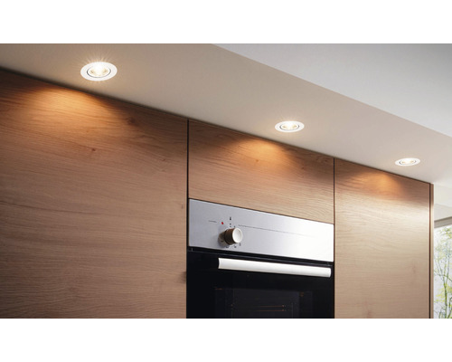 LED Smart Light Inbouwspot, Dimbaar, 5W, 400 lm, CCT RGB, Ø 8,8/6,8 cm, Wit, 230V - Compatibel met SMART HOME van hornbach
