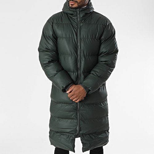 Doudoune Capuche Longue Vert Kaki