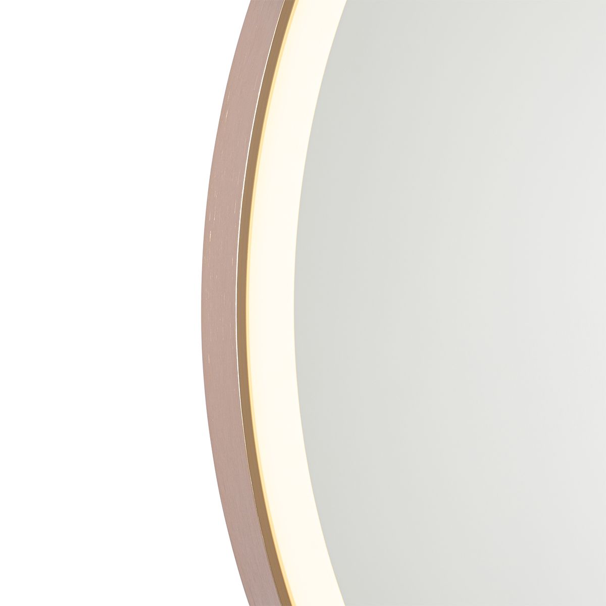 Badkamerspiegel rosé goud 70 cm incl. LED met touch dimmer - Miral