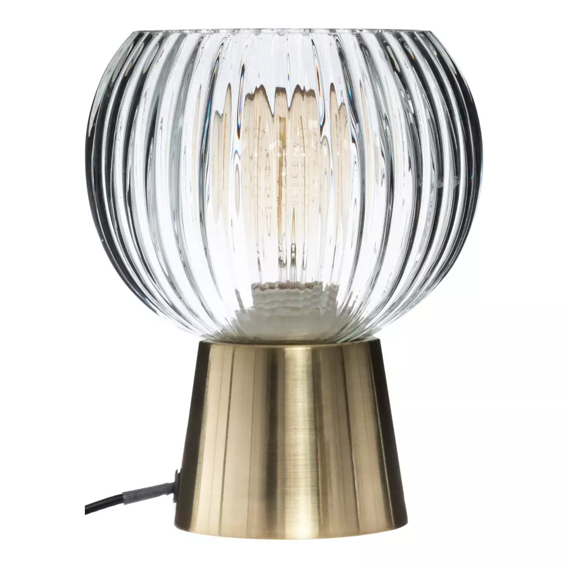 Lampe à poser en verre rétro (H19,5 cm) Laye Transparente